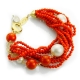 Br corallo bamboo rosso, perle barocche