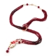 Sciarpetta agata ruby,  perle coltivate