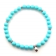 Bracciale pasta turchese   6mm