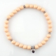 Bracciale elastico Bamboo rosa  6 mm