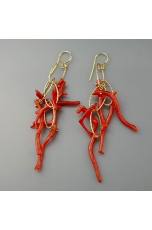 Orecchini corallo rosso sardo