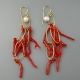 Orecchini corallo rosso sardo