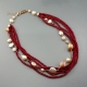 Thorchon agata ruby, opale rosa, perle coltivate