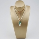 Collier labradorite bianca, apatite 