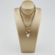 Collier Labradorite, perle coltivate