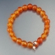 Bracciale agata arancione  8 mm sfaccettata