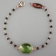 Bracciale spinello nero, ametista verde idrotermale