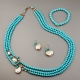 Chanel pasta turchese 6 mm, turchese Arizona, perle coltivate