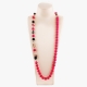 Collana scomponibile  giada rosa, agata nera