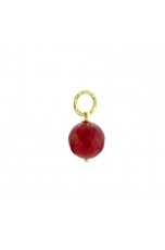 Ciondolo-orecchino Agata ruby 12mm