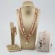 Collier regolabile perle coltivate Rosa glicine 45-90 cm