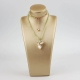 Collier quarzo rutilato verde,  perle coltivate, ametista verde