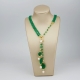 Collier regolabile 45-90 cm agata verde smeraldo