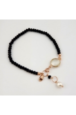 Bracciale aquarelle, agata nera