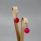 Orecchini agata fuxia 12 mm