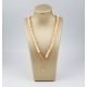 Collier perle coltivate semi round rosa pesca 6 mm