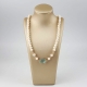 Collier perle coltivate,  quarzo celeste