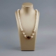 Collier perle coltivate, castone 18  per 13 mm quarzo fumè
