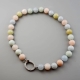 Collier acquamarina multicolor  14 mm lunghezza 50 cm