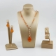 Parure Rugiada, agata arancione