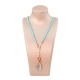 Collier Rugiada, Pasta turchese  4 fiori labradorite bianca
