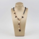 Collier Gioia, agata blu zaffiro, perle coltivate