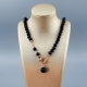Collier Easy Agata nera  6 mm
