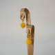 Cerchietti con zirconi,  agata gialla 10 mm
