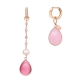 Orecchini  Fantasy zirconi e quarzi rosa   idrotermali