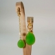 Orecchini Fantasy zirconi, quarzo verde crisopaz, citrino