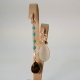 Orecchini Fantasy zirconi,  labradorite, aulite  turchese