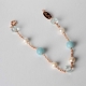  Bracciale, amazzonite, ossidiana