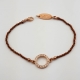 Bracciale ematite bronzo, zirconi cubici