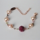 Bracciale rosarietto tormaline, perle di fiume
