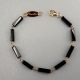 Bracciale uomo, agata nera