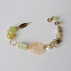 Bracciale,  giada lemon,  granato verde, citrino, perle di fiume