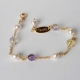 Bracciale, quarzi multicolor,perle di fiume