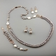 Chanel a 2 fili perle di fiume grigie