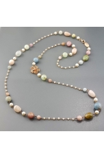 Chanel acquamarina multicolor, perle di fiume