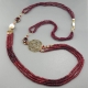 Chanel agata ruby, perle di fiume