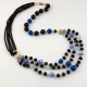 Collana agata nera, agata blu